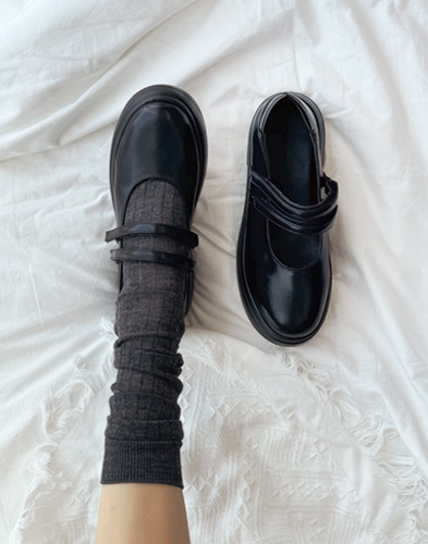 유니 메리제인 통굽 로퍼 5cm (117C1)