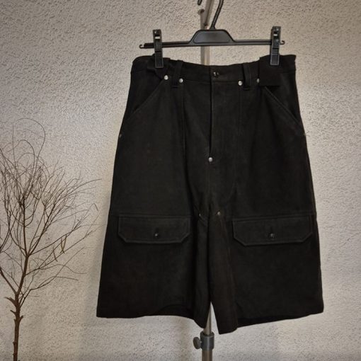 우븐 자수 히비스커스 롱 반바지 (블랙)