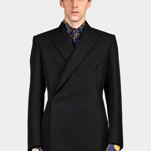 에고닉 더블 브레스트 재킷 테일러링 블랙 울