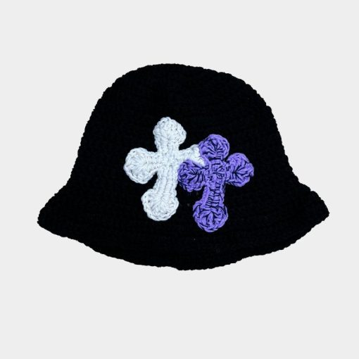 컬렉션 3D 더블 크로스 핸드메이드 니트 모자